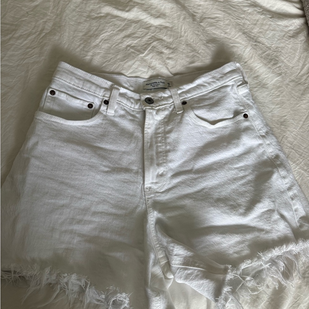 Curve Love Abercrombie & Fitch High Rise Dad Short White